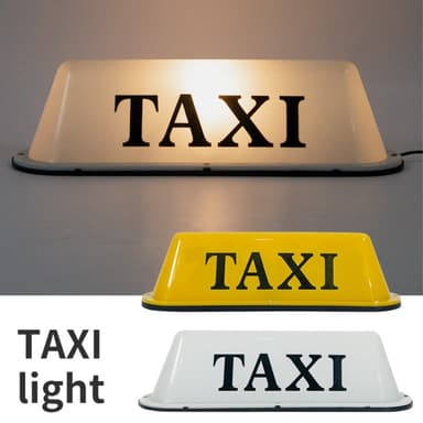 12V Universal Taxi Taklampe PP Tak LED Lampe - Hvit/Gummi Magnet