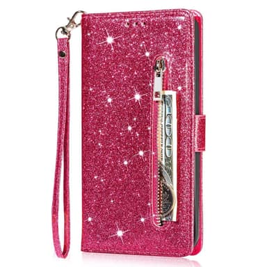 For Samsung Galaxy S25 Ultra Stående Glitterdeksel med Glidelåslomme
