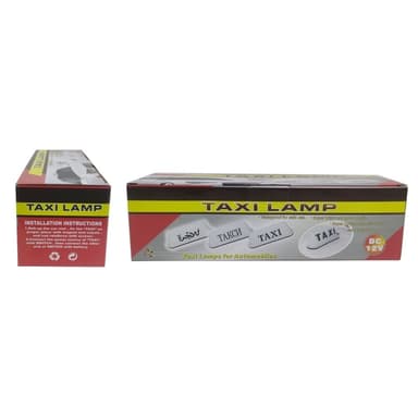 12V Universal Taxi Taklampe PP Tak LED Lampe - Hvit/Gummi Magnet