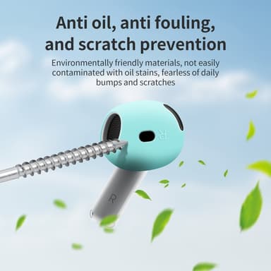 For AirPods 4 ørepropper Sklisikkert silikonetui Ørepropper Ørepropper - Svart