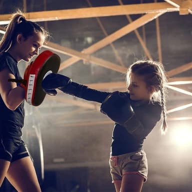 WOSWEIR 2stk Boksing Karate Taekwondo Muay Thai Mitsar Utstyr Midsar Pads