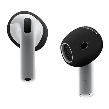 For AirPods 4 ørepropper Sklisikkert silikonetui Ørepropper Ørepropper - Svart