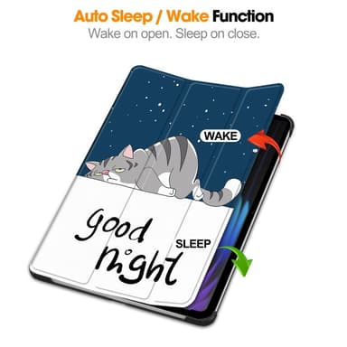Slim Fit Dekselveske Til Xiaomi Pad 7 Auto Wake/Sleep - Katt