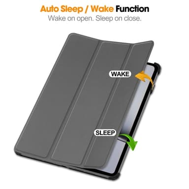 Slim Fit Dekselveske til OnePlus Pad 2 Auto Wake/Sleep - Grå