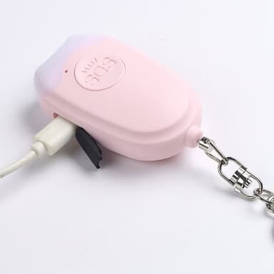Personlig alarm lommelykt Bærbar selvforsvar 130dB høyt advarsel nøkkelring