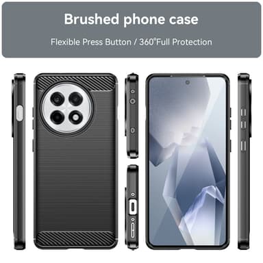 Telefonveske TPU Shell Bakdeksel Carbon OnePlus 13R - Svart
