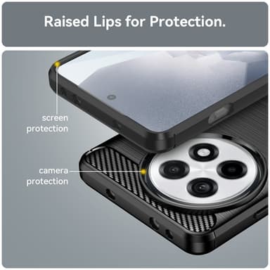 Telefonveske TPU Shell Bakdeksel Carbon OnePlus 13R - Svart