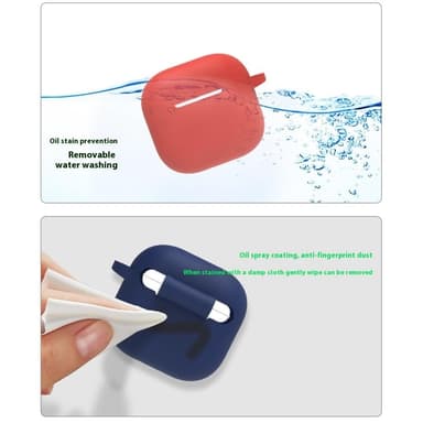 For AirPods 4 6 i 1 tilbehør Veske Stroppholder Ørekroker Halsstropp Nøkkelring - Mynte