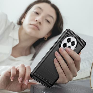 Telefonveske TPU Shell Bakdeksel Carbon OnePlus 13R - Svart