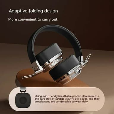Bluetooth HiFi Sound Over Ear Hodetelefoner Støyreduksjon Trådløst Headset - Sølv+svart