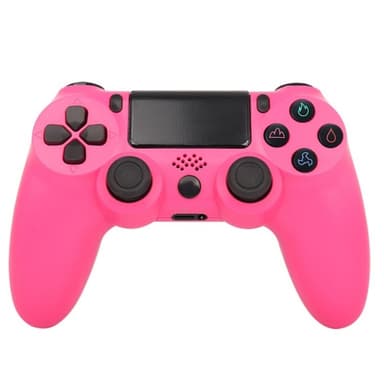Trådløs PS4-spillkontroller med høyttaler og stereohodesettkontakt - Rosa