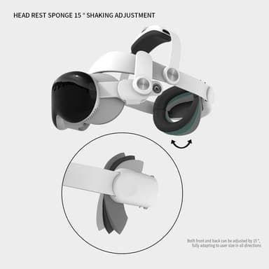 WOLMTT Justerbar hodestropp for tilbehør til A Vision Pro VR-hodesett