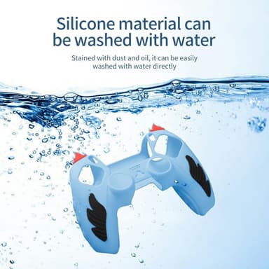 Playstation 5 / PS5 Silikon Skin Cover Case Anti-Slip Protection Flame Design - Rosa