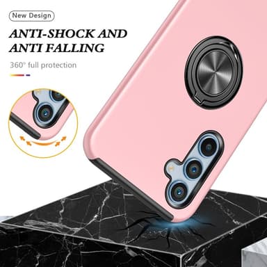 Til Samsung Galaxy A26 5G Hybrid Deksel med Roterbar Ringholder