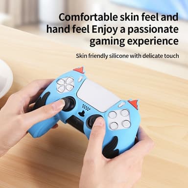 Playstation 5 / PS5 Silikon Skin Cover Case Anti-Slip Protection Flame Design - Rosa
