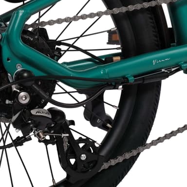 Virum - Sammenleggbar Ultra-Lett El-Sykkel 36V 10Ah - British Racing Green