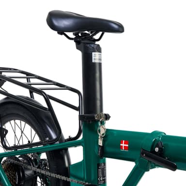 Virum - Sammenleggbar Ultra-Lett El-Sykkel 36V 10Ah - British Racing Green