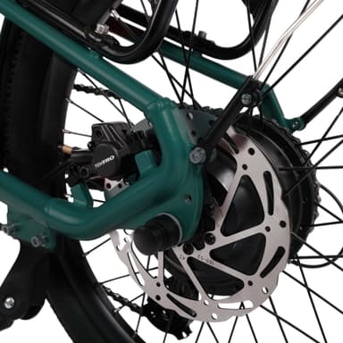Virum - Sammenleggbar Ultra-Lett El-Sykkel 36V 10Ah - British Racing Green