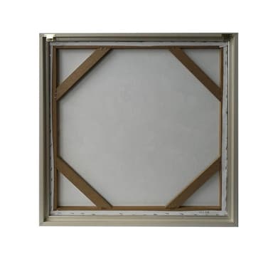 Veggkunst WALLY 60x60cm, hvite blomster