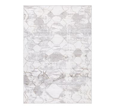 Teppe SALAMANCA-3, 200x285cm, sølv/hvit
