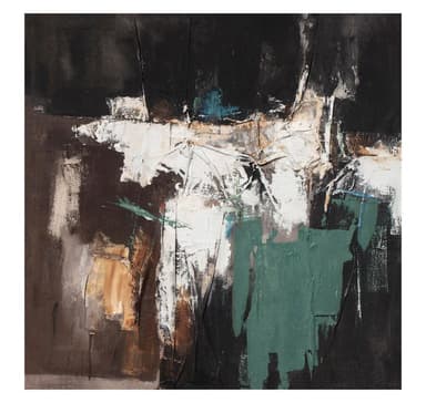 Oljemaleri 120x120cm, abstrakt kveld