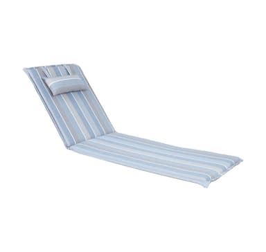 Pute til stol WICKER 55x195x3cm, gråbeige stripe