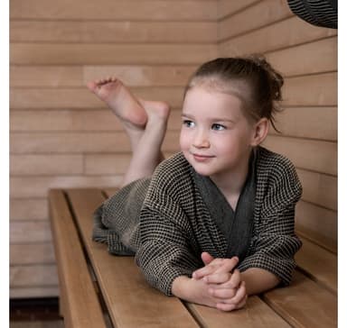 Badekåpe RENTO BROWN, kid L/XL