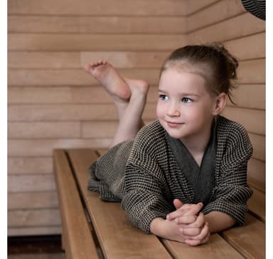 Badekåpe RENTO BROWN, kid S/M