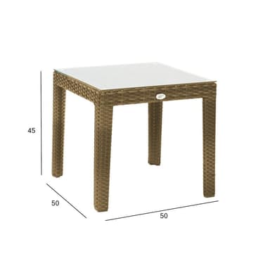 Sidebord WIKER 50x50xH45cm, beige