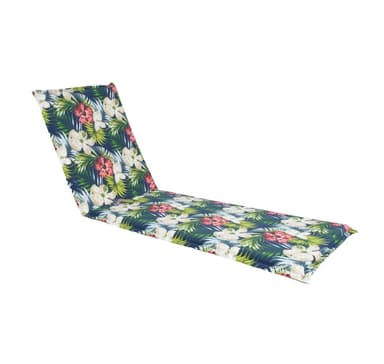 Pute til stol SOMMERBLOMST 55x190x5cm, mørk floral