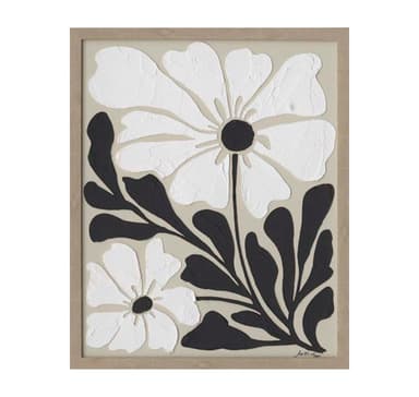 Maleri med ramme 40x50cm, blomster 1
