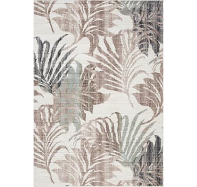 Teppe KIGALI-1, 133x190cm, beige/brunt blad