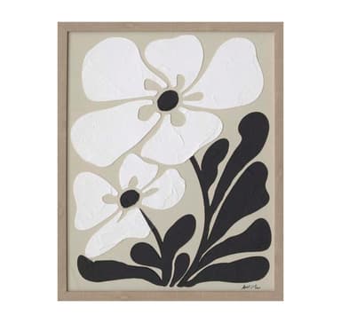 Maleri med ramme 40x50cm, blomster 2
