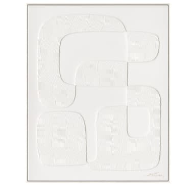 Maleri med ramme 80x100cm, hvit form