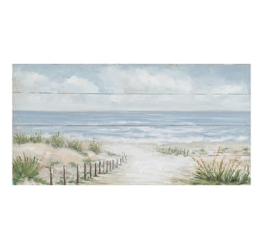 Oljemaleri 70x140cm, vei til stranden