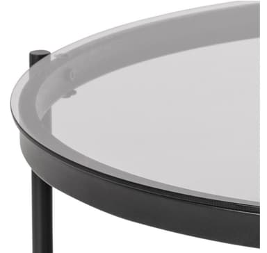 Salongbord BAYONNE, D79xH42cm, røykglass