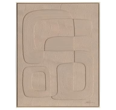 Maleri med ramme 80x100cm, lysebrun form