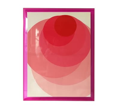 Veggkunst WALLY 60x80cm, rosa sirkel, akryl