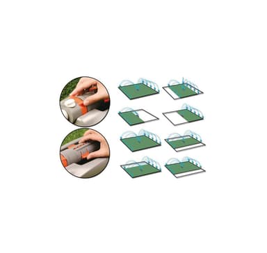 WHITE LINE Oscillerende sprinkler i metall med variabel bredde