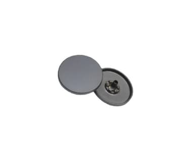 Svarte trykknapper, metallknapper for sying (pakke med 18) L
