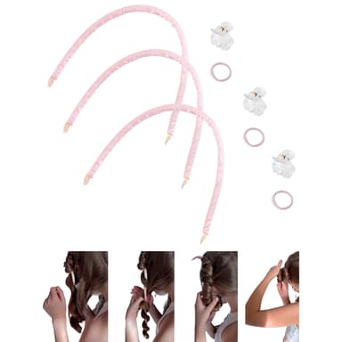 Heatless Curling Rod Sett - Rosa