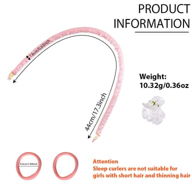 Heatless Curling Rod Sett - Rosa
