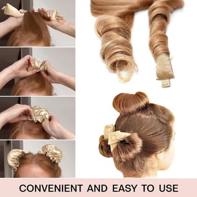 Heatless Curling Rod pannebåndsett (1 stang, 1 Scrunchie) - Tie-Dye Pink