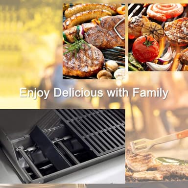 3-Pack grillvarmeplater for Weber Spirit 200 Series - Svart