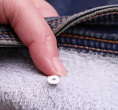 Jeansknapper med skrutrekker - 10 stk Flerfarget