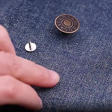 Jeansknapper med skrutrekker - 10 stk Flerfarget