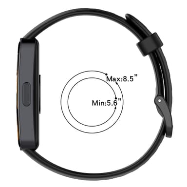 Klokkereim for Huawei Band 8 laget av pustende TPU Sort