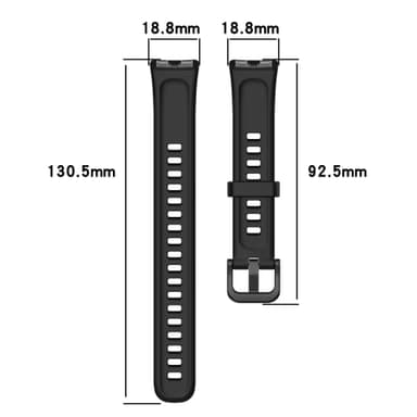 Klokkereim for Huawei Band 8 laget av pustende TPU Sort
