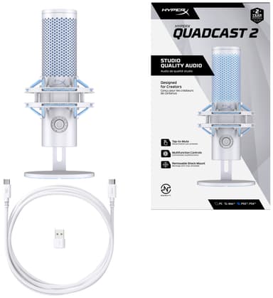 HyperX Quadcast 2 gaming-mikrofon (frost)
