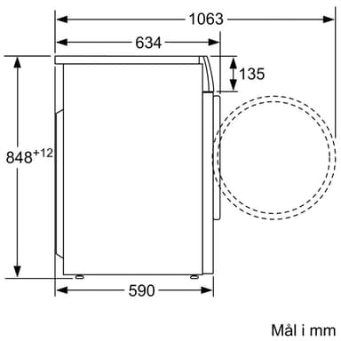 Siemens iQ500 Kombinert vask & tørk WD15G442DN - brukt